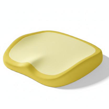 Coussin d'assise jaune - fond blanc studio