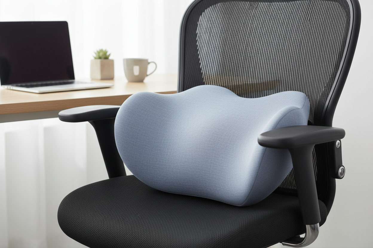 Coussin lombaire sur chaise de bureau - home office