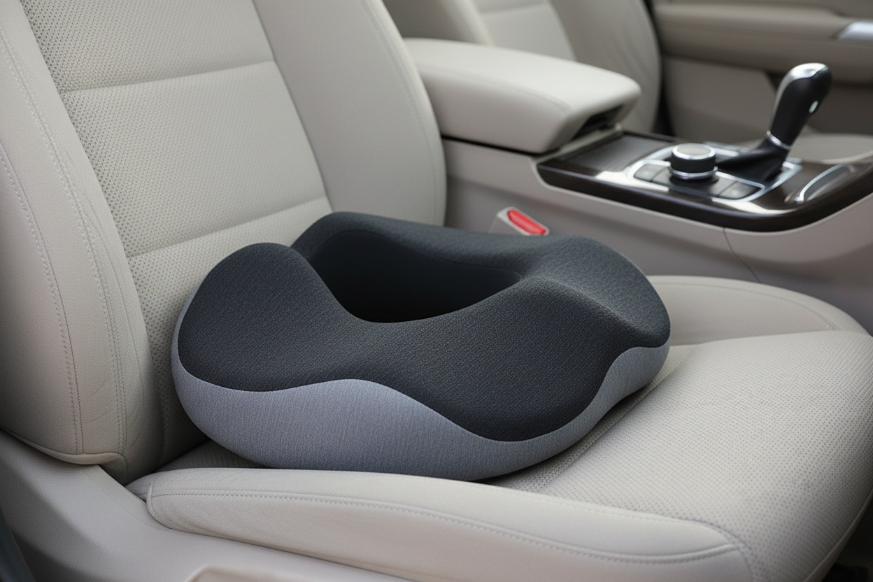 Coussin U sur siège de voiture