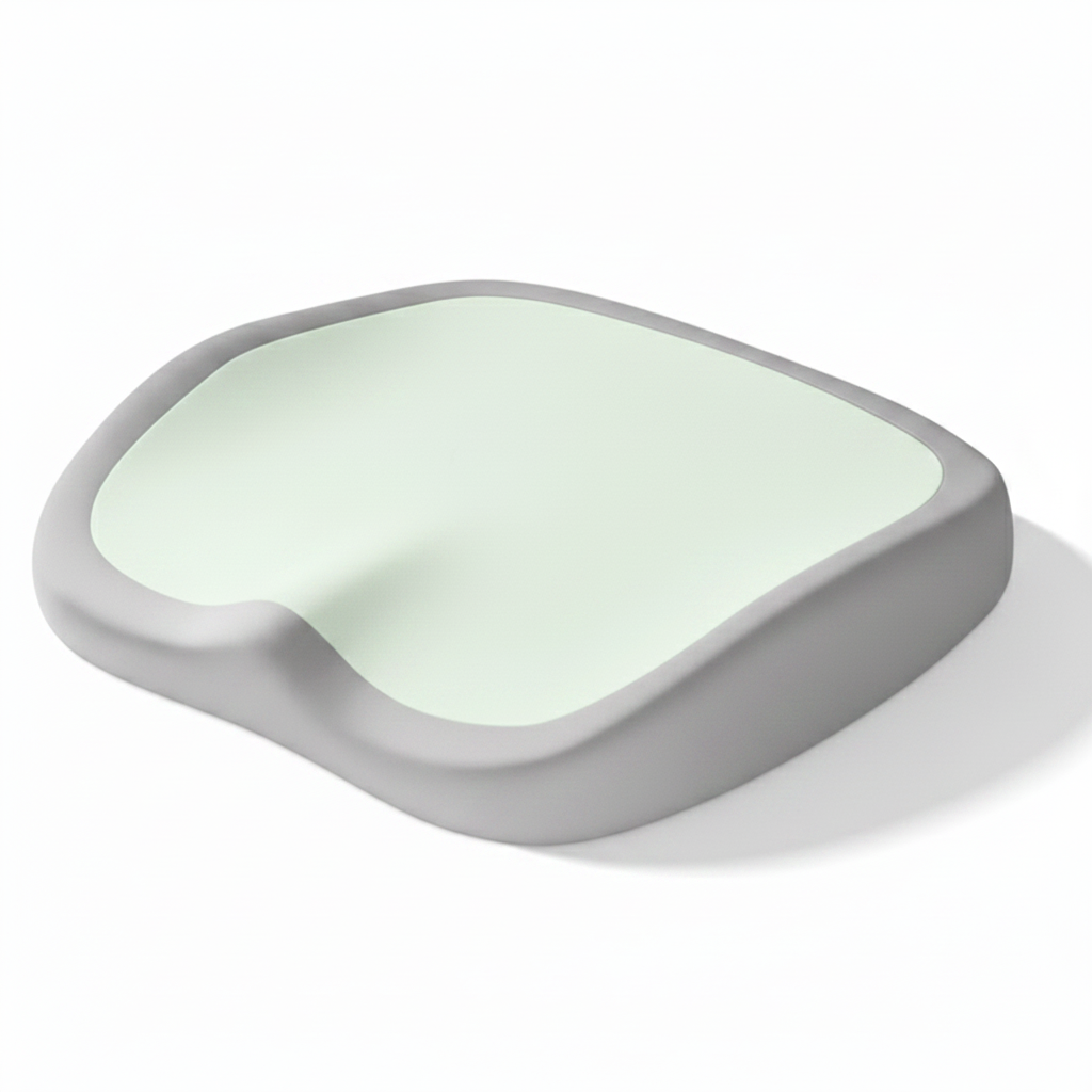 Coussin vert menthe - fond blanc comme version rose